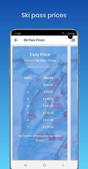 Sauze d'Oulx app ski pass prices page
